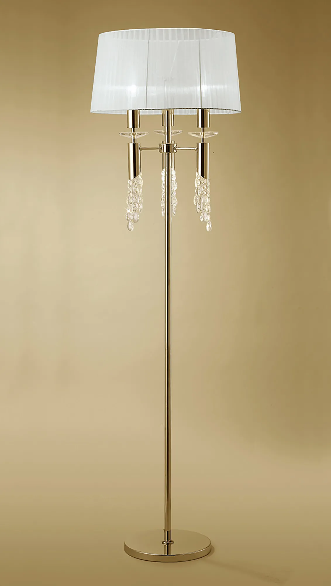Tiffany French Gold-White Crystal Floor Lamps Mantra Shaded Floor Lamps Tiffany French Gold-White Crystal Floor Lamps Mantra Shaded Floor Lamps